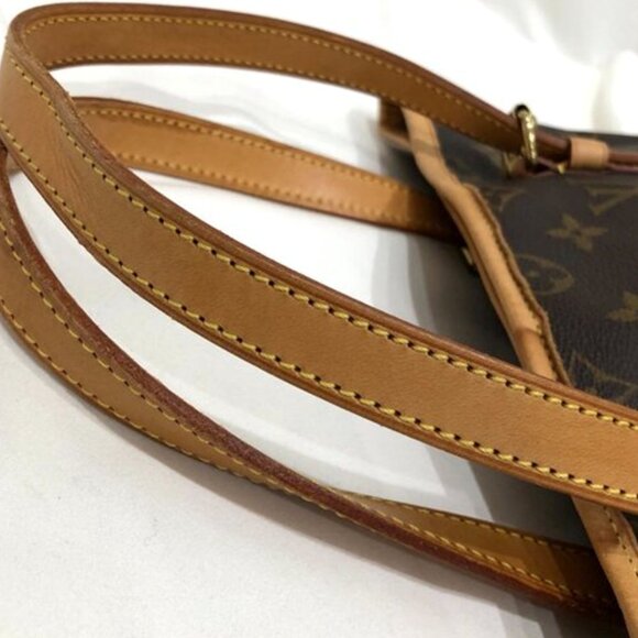 Louis Vuitton Brown and Tan Monogram Bucket GM Tote - Picture 6 of 13